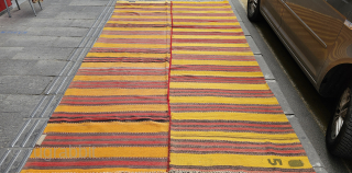 Size ;200 x 350 cm. 
Central anatolia ,Cappadocia.
Striped rug.
email me directly: arisoylarmobilya@gmail.com                     