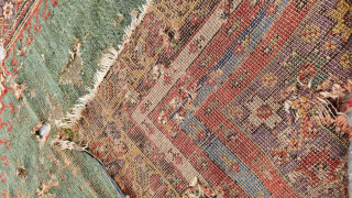 Size ; 107 x 140 cm
Central anatolia, Cappadocia 
​The soul of a 300-year-old prayer. 
​This is not just a fragment of wool; it’s a silent witness to the 1700s. Born in the  ...