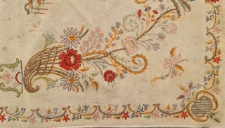 Size : 95 x 150 cm,
Ottoman textile. 
Ca 1850 .
Natural wool .                     