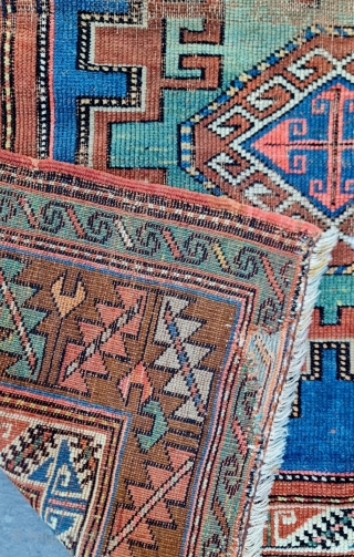 Size ; 125 x 215 cm,
Old Armenian kazakh.

Great motifs and colors...
some old minor repairs available.
please feel free to ask price,
For a direct answer
Send to my email address; arisoylarmobilya@gmail.com
     