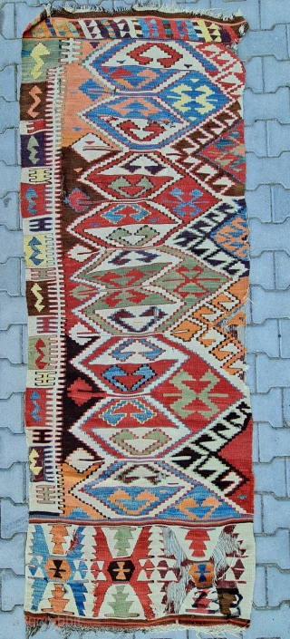 Size : 90x254 cm,
West anatolia , Isparta .kilim
                         