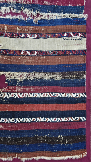 Size ; 87 x 155 cm,
South anatolia, Reyhanli tribe.
Professionally mounted on textile...
                     