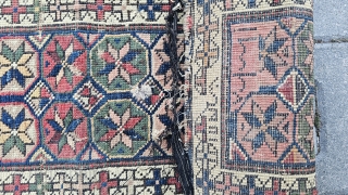 Circa 1327 (hijri)
Size ; 36 86 cm.
Chest or double chair cover.
Armenian carpet .                    