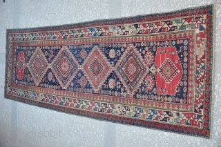 Caucasian Sirvan Sahnazar rug.late 19th century.
125x44 inches - 320x111 cm                       