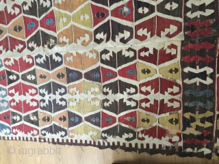 This kilim is a so lovely and age is a more 150 years 
                   