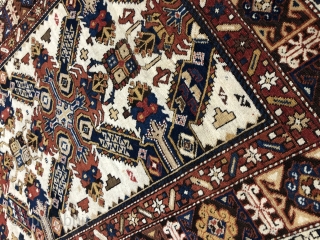 Antique,Handmade,Caucasian,Shirvan Rug, has some professional old repairs, Circa 1900,Size 151 Cm by 103 Cm                   