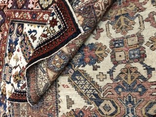 Antique,Handmade,Caucasian,Shirvan Rug, has some professional old repairs, Circa 1900,Size 151 Cm by 103 Cm                   
