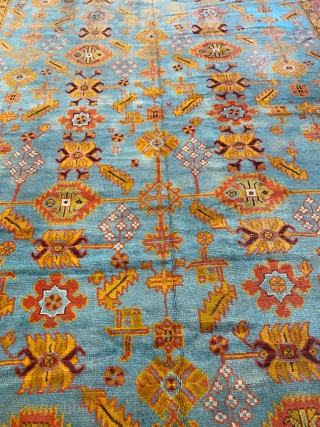 Antique Handmade Turkish Oushak Rug, Circa 1920

Size: 403 cm by 332 cm                     