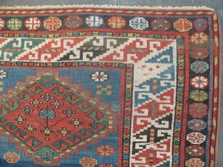 Caucasian Kazak Rug; good condition and all natural dyes, second half 19th century, Size: 0.95 x 1.75 mt (3'1" x 5'9"). www.rugspecialist.com           