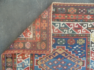 Caucasian Kazak Rug; good condition and all natural dyes, second half 19th century, Size: 0.95 x 1.75 mt (3'1" x 5'9"). www.rugspecialist.com           