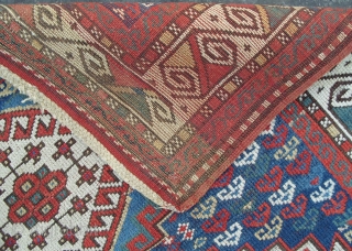 Caucasian Kazak Rug, 82x49 inches (209x125cm), late 19th Century, Excellent condition. www.rugspecialist.com                     