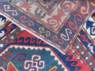 Large Antique Lori Pombak Kazak Rug, 10.3 x 5.9 ft (313x181 cm), 19th Century, very good condition.                