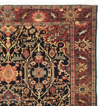 Antique Persian Kashan Rug. 4'5" x 7' (135x210 cm). Very good condition, no issues, all original.                 