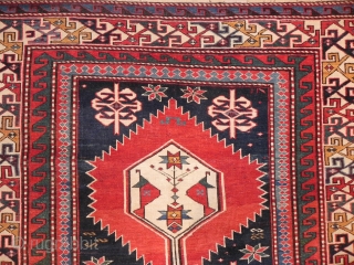 Caucasian Shirvan Rug, 5.5 x 3.5 ft, second half 19th Century, good condition.                    