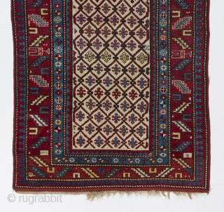 Caucasian Kazak Rug, 49x85 inches (123x216 cm), late 19th century, original good condition with full pile, no repairs or issues. http://rugspecialist.com/shop/12-antique-rugs?id_category=12&n=204            