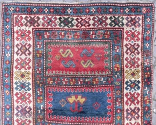 Caucasian Borchalo Kazak Rug, 199x135cm (6.5 x 4.4 ft), 19th Century, Excellent condition, good pile                  