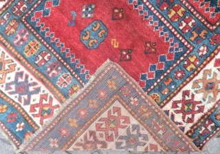 Caucasian Borchalo Kazak Rug, 199x135cm (6.5 x 4.4 ft), 19th Century, Excellent condition, good pile                  