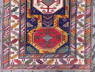 An Outstanding Antique Caucasian Shirvan Rug in Excellent condition with full pile, 19th century, 165 x 92 cm (5.4 x 3 ft)           