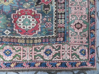 Antique Caucasian Kuba long Runner, 3.9 x 11.9 ft, mid 19th Century. Available to see in our gallery in Istanbul by appointment, or can be shipped out on approval. rugspecialist.com   