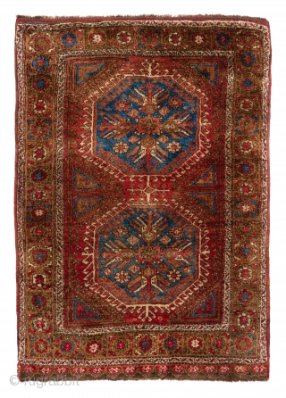 "Yatak Rug", Nuzumla village in Konya, Central Anatolia, ca 1910. 4' 5" x 6' 5" (136x195 cm), Full pile, very good condition. All original other than one small repair which is not  ...