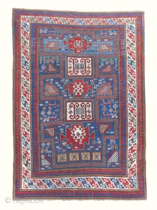 Caucasian Karachoph Kazak Rug, 6.4 x 4.6 ft (195x139 cm), good condition, late 19th Century. www.rugspecialist.com                 