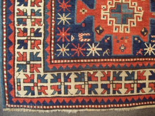 Caucasian Kazak Rug, 190x130 cm, good condition, late 19th century. www.rugspecialist.com                      