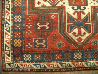 Caucasian Sewan (Sevan) Kazak Rug, 173x118cm (5.7x3.9), Good Condition and dyes, ca 1880, www.rugspecialist.com                   