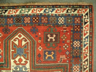 Caucasian Sewan (Sevan) Kazak Rug, 173x118cm (5.7x3.9), Good Condition and dyes, ca 1880, www.rugspecialist.com                   