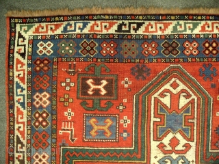 Caucasian Sewan (Sevan) Kazak Rug, 173x118cm (5.7x3.9), Good Condition and dyes, ca 1880, www.rugspecialist.com                   