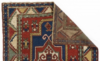 Caucasian Fachralo Kazak Prayer Rug, 4 x 5 Ft (118x144 cm), late 19th Century, 
http://rugspecialist.com/shop/12-antique-rugs                  