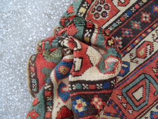 Caucasian Kazak Rug, 6.6x3.9 ft, mid 19th Century, Good Condition.  www.RugSpecialist.com, Binbirdirek Mah, Peykhane Cad, Ucler Sokak, Ersoy Apt, No 48/2, Sultanahmet, Istanbul, Turkey. since 1991.      