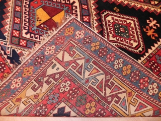 Large Antique Caucasian Shirvan Rug, Dated 1328 (1910 AD),  9.3 x 4.11 ft,  EXCELLENT Condition, good pile, all original, no repairs or issues whatsoever.       