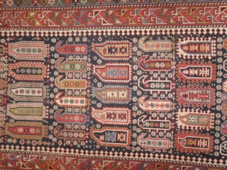 Antique Caucasian Shirvan Long Rug, 236x122 cm (93x48 inches), late 19th century.                     