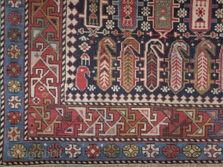 Antique Caucasian Shirvan Long Rug, 236x122 cm (93x48 inches), late 19th century.                     