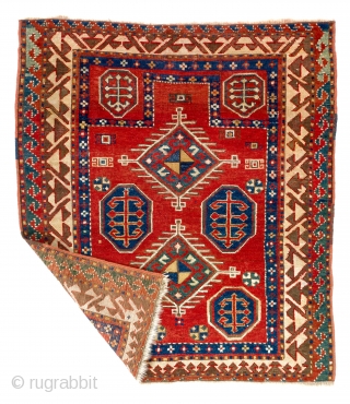 Bordjalo Kazak Rug, 41 x 46 inches (105x117 cm), late 19th Century                     