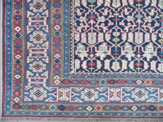 Antique Caucasian Kuba Konagkend rug, Dated 1283 (1866 ad), 5.10x4.3 ft (183x131 cm), Excellent Condition and very fine weave.              