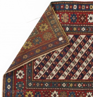 Antique Caucasian Gendje long Rug, 107x235 cm (42x93 inches), late 19th Century. Please ask for a catalogue.                