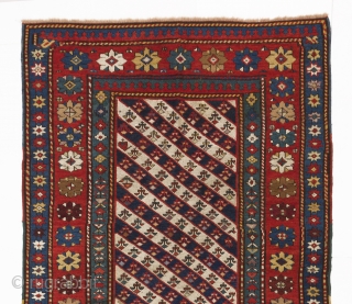 Antique Caucasian Gendje long Rug, 107x235 cm (42x93 inches), late 19th Century. Please ask for a catalogue.                