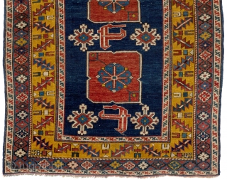 Antique Caucasian Kuba Karagashli rug, North East Azerbaijan, 34x48 inches (86x123 cm), late 19th Century, no: A12                