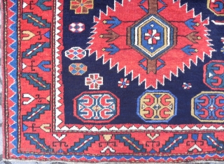 Antique Caucasian Karachopf Kazak Rug (also pronounced Karachov or Karachoph), 8.6 x 5.6 ft (261x170 cm), Excellent Condition, late 19th century.            