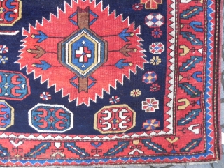 Antique Caucasian Karachopf Kazak Rug (also pronounced Karachov or Karachoph), 8.6 x 5.6 ft (261x170 cm), Excellent Condition, late 19th century.            