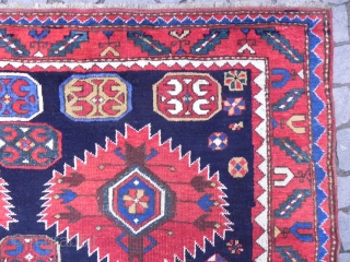 Antique Caucasian Karachopf Kazak Rug (also pronounced Karachov or Karachoph), 8.6 x 5.6 ft (261x170 cm), Excellent Condition, late 19th century.            