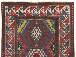 Caucasian Bordjalou Kazak Rug, 45x83 inches (115x185 cm), late 19th Century.  
https://www.facebook.com/antiquecaucasianrugs                    