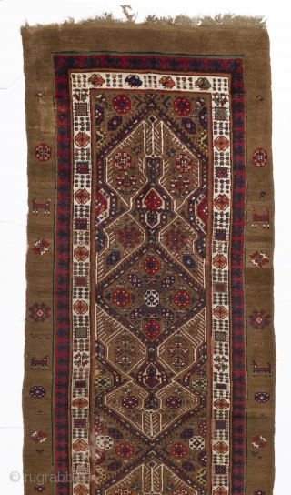 Camel Hair Serab Runner, 4 x 12.4 Ft (120x375 cm), 19th Cen.                     