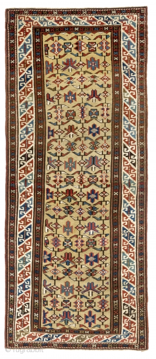 Caucasian Daghestan Rug, 34x80 inches (86x203 cm), 19th century                        