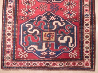 Antique Caucasian "Cloudband Kazak" rug from the village of Chondzoresk in Karabagh, good condition.                   