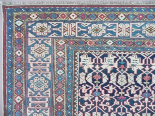 Dated 1866! Antique Caucasian Kuba Konaghend Rug, very finely woven, clearly produced by a master waeaver, 4.3 x 5.10 ft (131x183 cm), ends professionally rewoven by one cm, otherwise in Excellent Original  ...