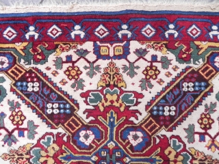 Antique Caucasian Seichur Rug, 3.6x5.7 ft, excellent condition as found, full pile, original ends and sides, recently cleaned, ca 1900             