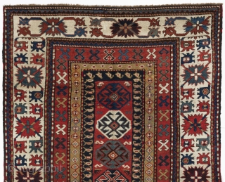 Caucasian Kazak Rug, 5'2" x 8'3" (158x251 cm), 19th Century, perfect condition, full pile. info@rugspecialist.com                  