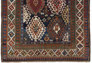 An outstanding antique Bordjalou Kazak Rug from Southern Caucasus, 5'3" x 7'7" (160x230 cm), 19th Century.                 